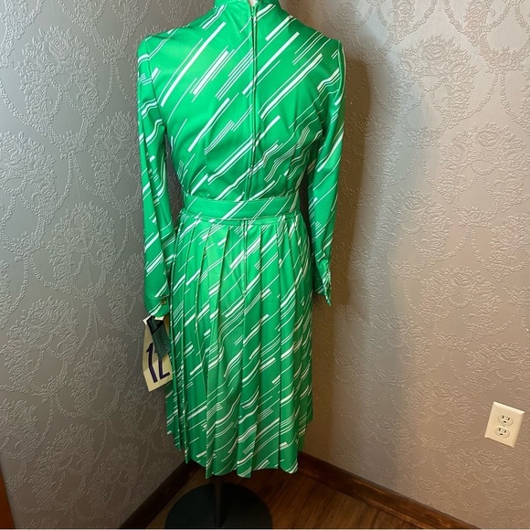 Vintage Murray Meisner 12 dress belt green polyester New NWT - Picture 4 of 8